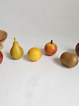 Handcrafted Wooden Miniature Fruit Set