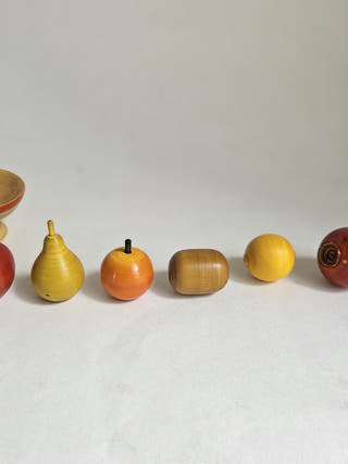 Handcrafted Wooden Miniature Fruit Set