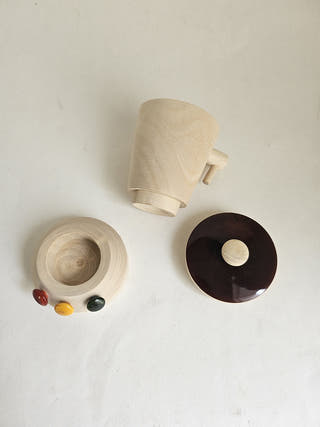 Handcrafted Wooden Mini Mixer Grinder