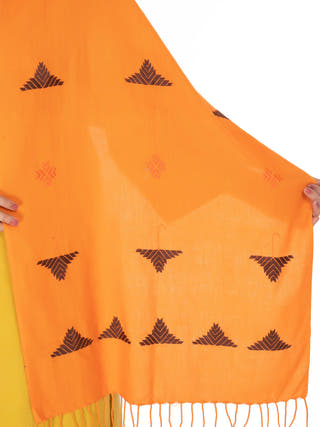 Hand Embroidered Stole Orange