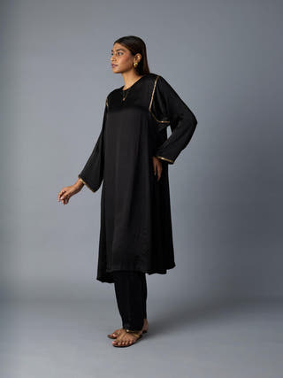 Sabah Kalidar Kurta Set | Black