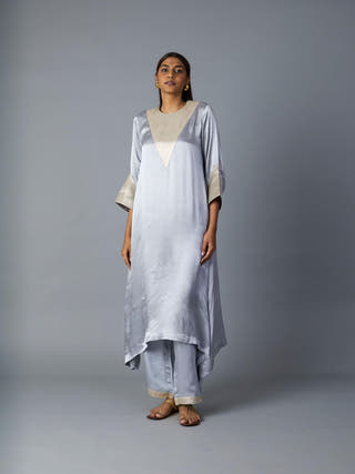 Tikona Co-ord Set | Light Grey