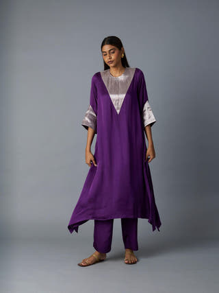 Tikona Co-ord Set | Purple