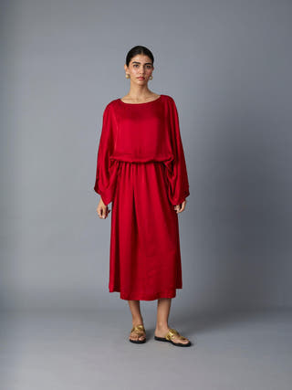Batwing Dress | Red