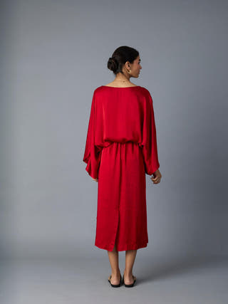 Batwing Dress | Red