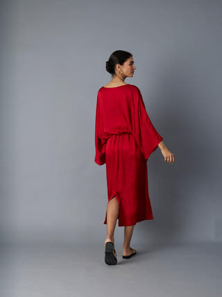 Batwing Dress | Red