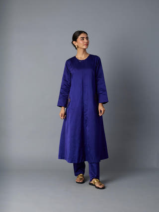 Geet Silk Kurta Set | Royal Blue