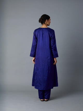 Geet Silk Kurta Set | Royal Blue