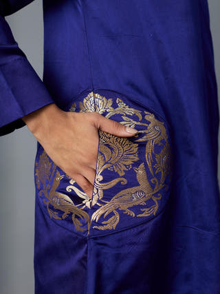 Geet Silk Kurta Set | Royal Blue