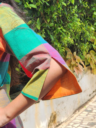 Yellow Madras Checks Mughal Dress