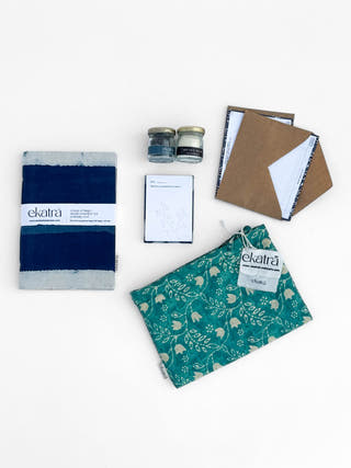 Gratitude Hamper Indigo Stripes