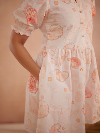 Anyaa Hand-Embroidered Shell Short Dress