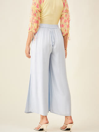 Easy fit pants in powder blue Arras