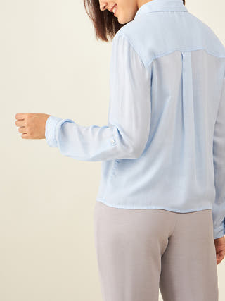 Classic Blue Shirt In Powder Blue Arras