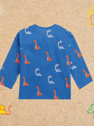 Dino Friends Blue Unisex Nightdress