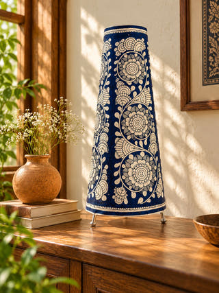 Flower Tholu Bommalata Table Lamp