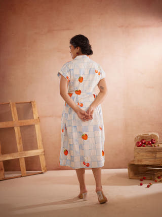 Cherri Hand-Embroidered Summer Midi Dress