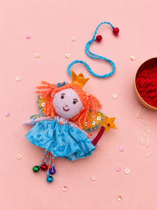 Hand Embroidered Red Fairy Princess Lumba