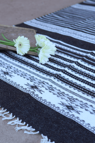 Bharawadi Handwoven Rug Multi Colour Kutchi Carpet