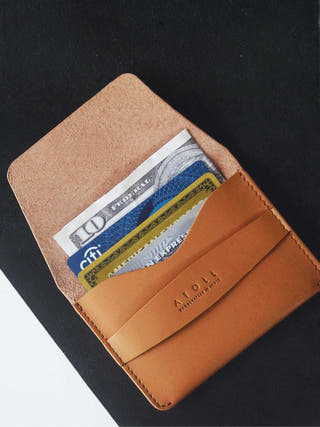 Greece Tan Flap Wallet
