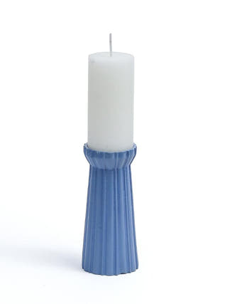 Qutub Azure Blue Candle Stand