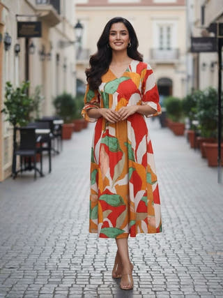 Kate Mosiac Multi-color Miley Dress