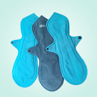 Reusable Cloth Pads (Gushy Flow) (with Zorb) (3pc) SochGreen