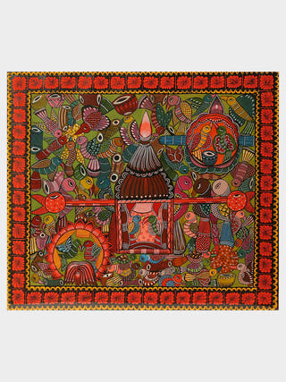Bengal Pattachitra: Bird's Wedding ARAVALI