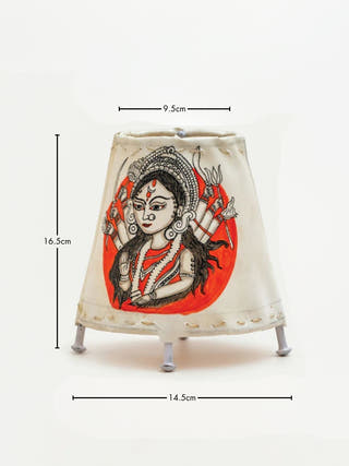 Durga Small Hand Painted Tholu Bommalata Table Lamp