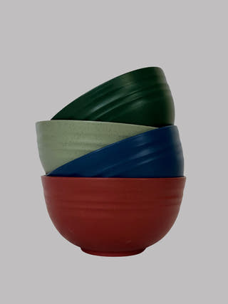 Wheat Straw Bowls Set Of Four Irida Naturals