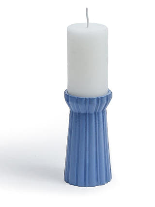 Qutub Azure Blue Candle Stand