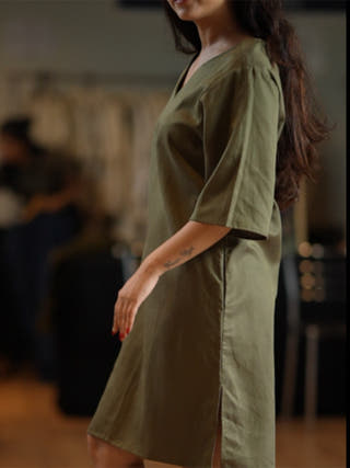 Classic Tencel Dress Olive