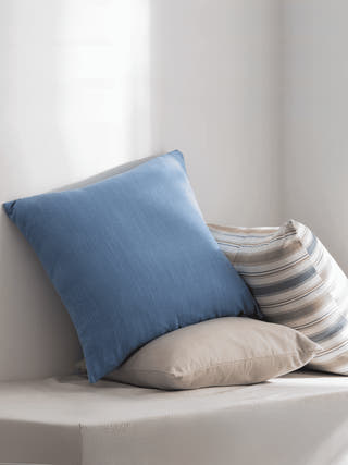 Provence Pastel Blue Cotton Cushion Cover