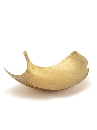 Brass Ginkgo Leaf Platter