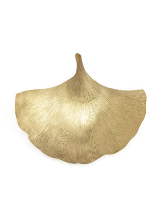Brass Ginkgo Leaf Platter