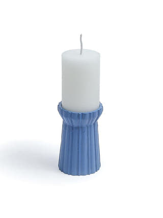 Qutub Azure Blue Candle Stand