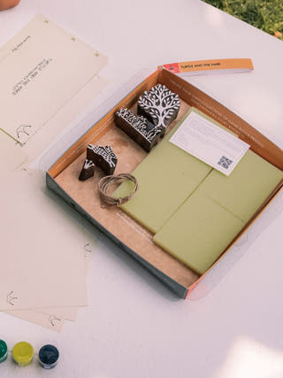 Handmade Wooden Block Print DIY Craft Kit - Panchtantra Story Book -Tortoise and The Hare ( 5 Years +)