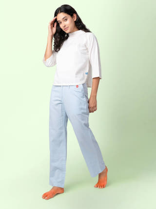 Ecru Mock Collar Top