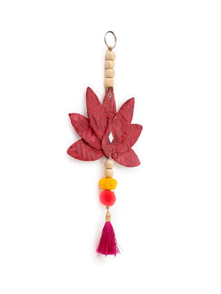 Padma Handcrafted Bamboo Hanging Red - Set of 2
