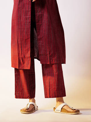 Quad Blazer Pant Set Maroon