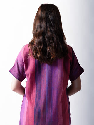 Kimono Midi Dress Wine