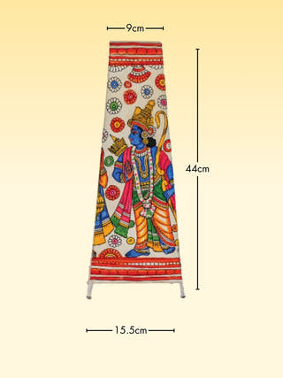 Ramayana Hand Painted Tholu Bommalata Trapezium Lamp