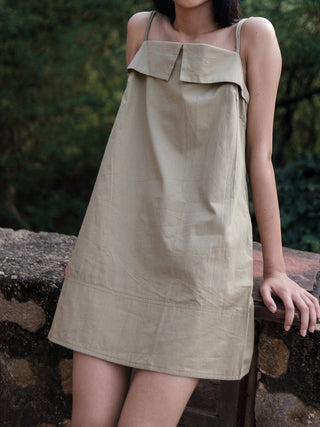 Rachel Slip Dress Khaki The Terra Tribe