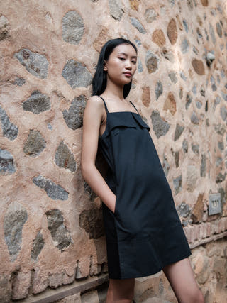 Black Rachel Slip Dress