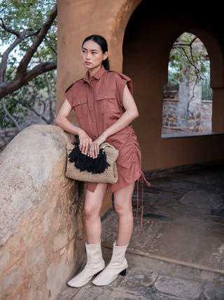 Copper Sunrise Gather Shirt