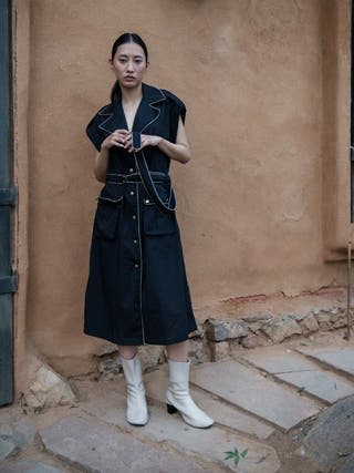 Black Harajuku Trench