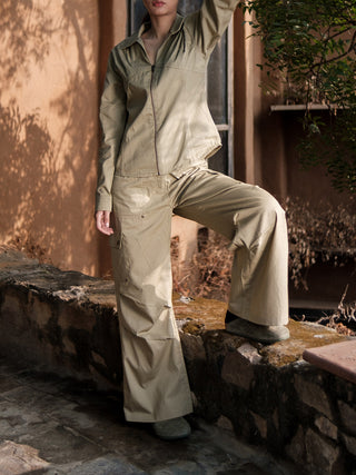 Khaki Saigon Parachute Pants The Terra Tribe