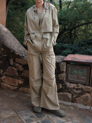 Khaki Kyoto Utility Jacket The Terra Tribe