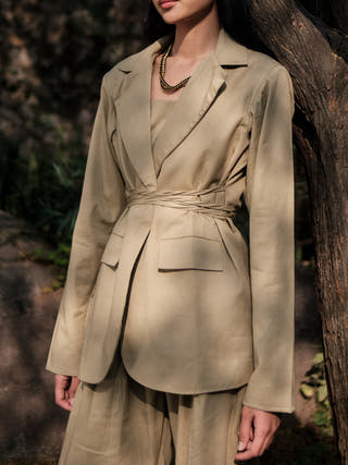 Khaki Cambridge Blazer The Terra Tribe