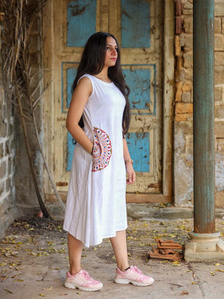 Tara Khadi Heer Bharat Kurta Set White Agati